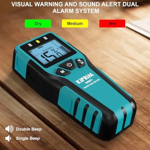 Kiprim WM01 Pinless Moisture Tester for Wood, Walls & Masonry | 40mm Depth Detection thumbnail 5