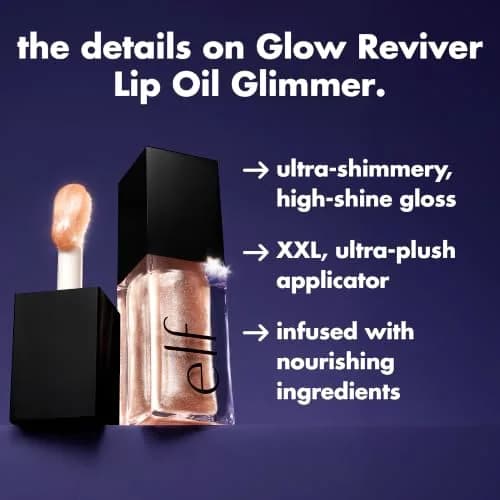 e.l.f. Glow Reviver Lip Oil, Divine Wine — 7.4ml (0.25 Fl Oz) | Hydrating Glossy Finish thumbnail 4