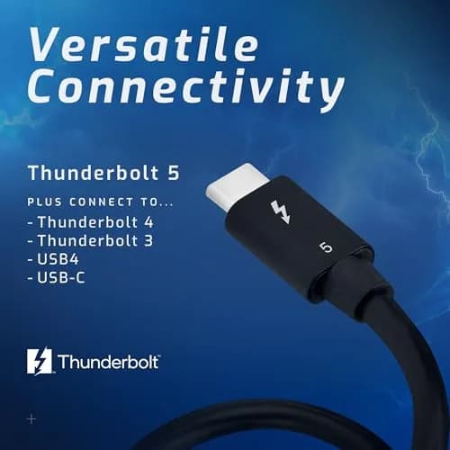 OWC Thunderbolt 5 (USB-C) Cable 0.8M (240W) | 80Gb/s Data Transfer thumbnail 2