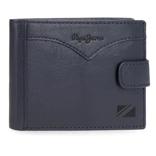 Pepe Jeans Horizontal Wallet with Click Closure | RFID Protected Leather Accessory in One Size thumbnail 1