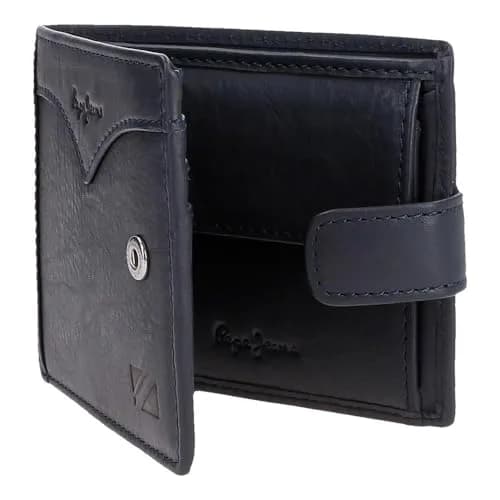 Pepe Jeans Horizontal Wallet with Click Closure | RFID Protected Leather Accessory in One Size thumbnail 5