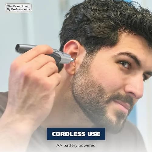 Wahl Nose & Ear Hair Trimmer for Men | Precise, Pain-Free, Cordless, Rinseable Head (Pack of 1) thumbnail 6