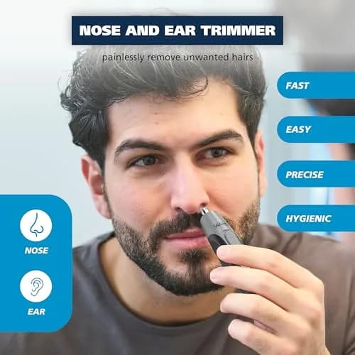 Wahl Nose & Ear Hair Trimmer for Men | Precise, Pain-Free, Cordless, Rinseable Head (Pack of 1) thumbnail 2