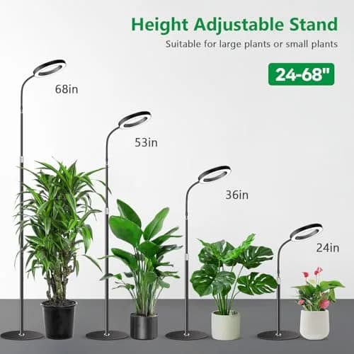 Aumtrly Full Spectrum LED Grow Light with 68-inch Adjustable Stand | 20W LED Plant Lamp thumbnail 5
