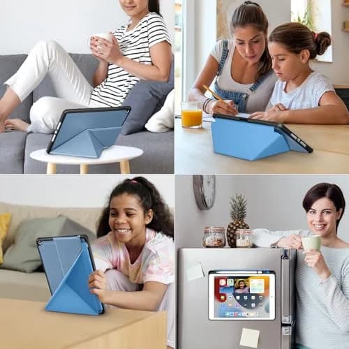 DTTO Foldable Case for iPad 9th/8th/7th Gen 10.2-inch | Auto Sleep/Wake, Pencil Holder, Sky Blue thumbnail 6