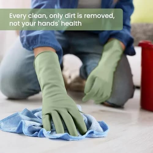 SIFANGKE Rubber Cleaning Gloves 4 Pairs (Small, Boho Colors) | Reusable, Waterproof, Non-Slip Grip thumbnail 5