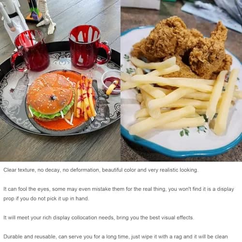 Honbay Artificial French Fries 20pcs | Realistic Fake Food Model for Decor & Photography thumbnail 4