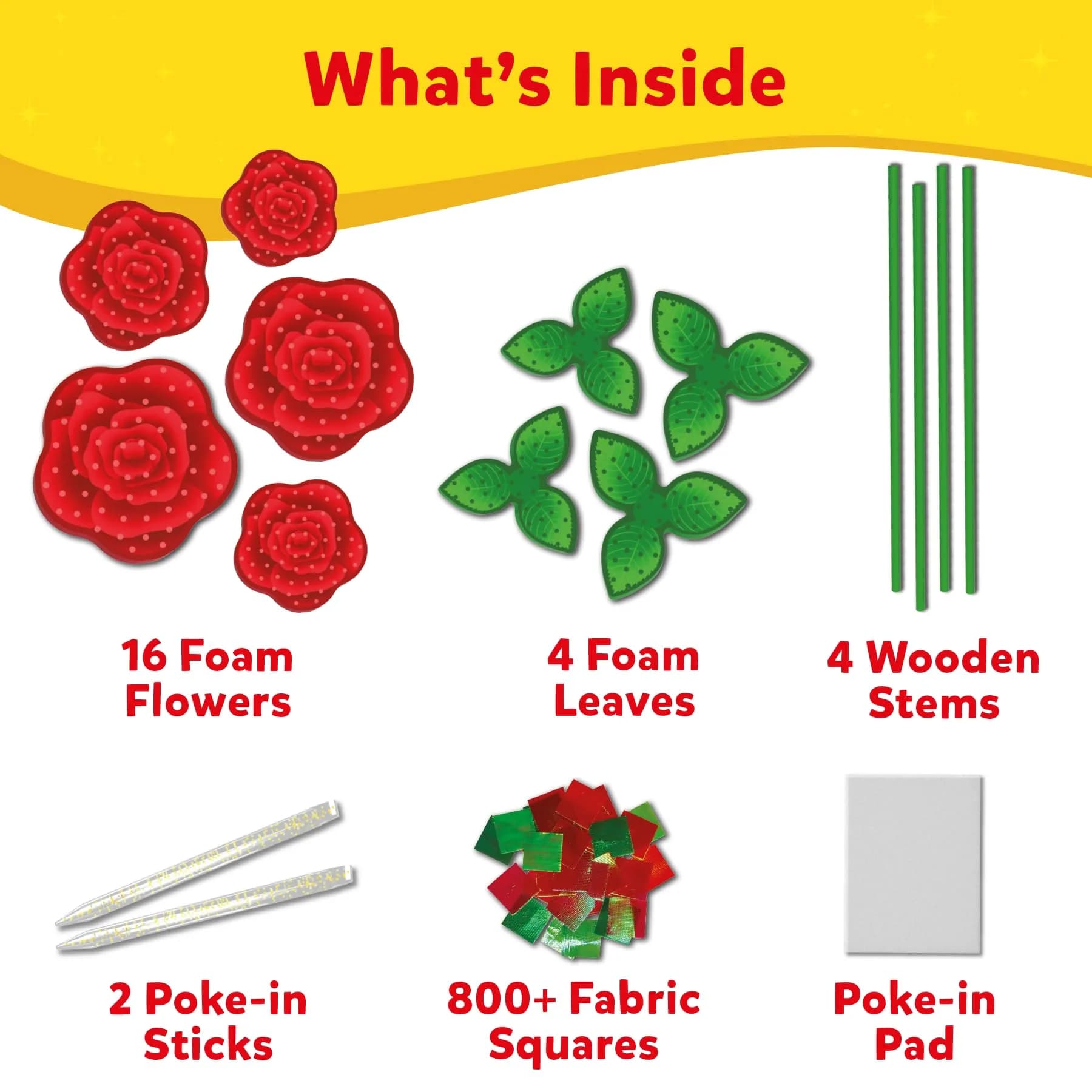Skillmatics Poke-in Art Rose Bouquet Wood Craft Kit | Mess-Free DIY Activity for Kids Ages 4-9 - view 3