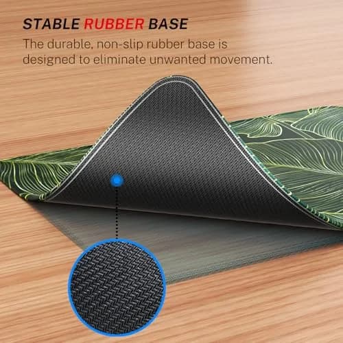 MROCO Green Leaves Mouse Pad 21.5cm (8.5 Inch) x 27.9cm (11 Inch) | Smooth Glide & Precise Control thumbnail 4