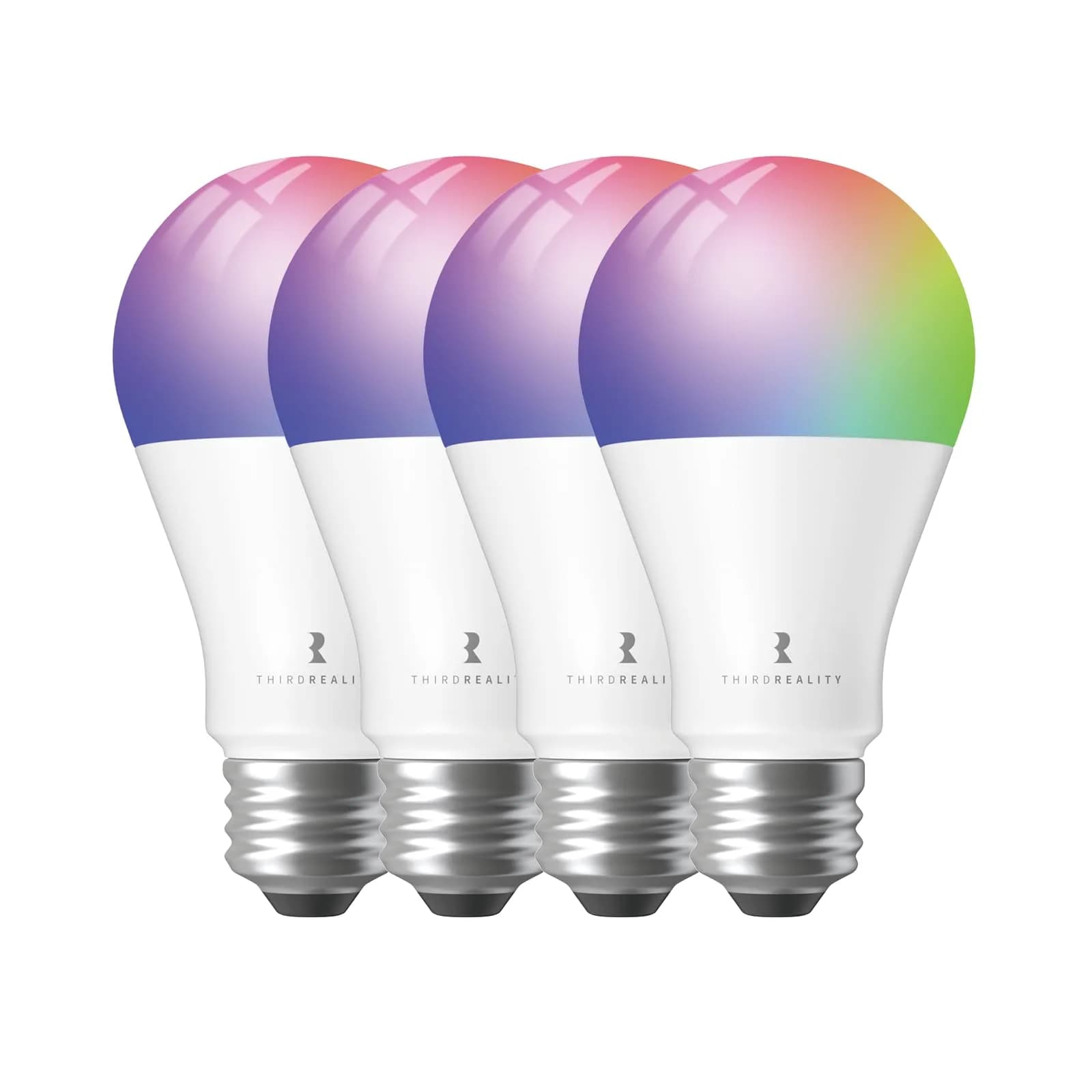 THIRDREALITY Zigbee Smart Color Bulb ZL1 A19 RGBCW LED 800 Lumens (4-Pack) | Tunable White 2700K-6500K