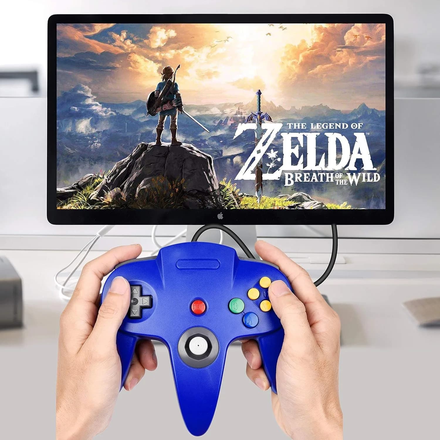 SAFFUN 2 Pack Classic N64 Controller Wired USB PC Gamepad 203g (7.2 oz) | Plug & Play for Windows PC macOS Raspberry Pi - view 4