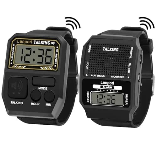 Lenporl Talking Watch 2 Pack, English Voice for Visually Impaired Adults | Large Dial, Easy Operation thumbnail 1