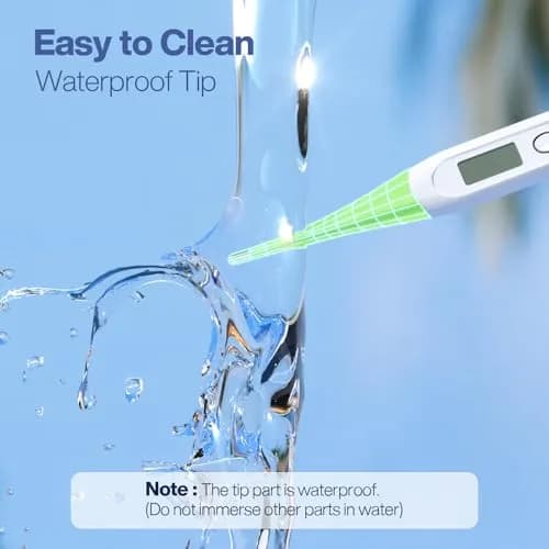 Boncare Digital Thermometer for Adults, Kids & Babies, Light Green | Accurate & Safe Oral and Rectal Thermometer with 10-Second Reading and Fever Alarm thumbnail 5