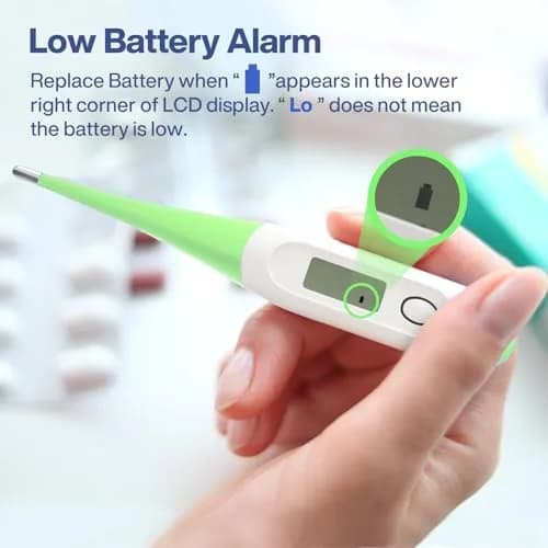 Boncare Digital Thermometer for Adults, Kids & Babies, Light Green | Accurate & Safe Oral and Rectal Thermometer with 10-Second Reading and Fever Alarm thumbnail 7