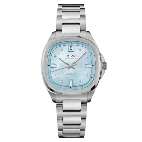 MIDO Multifort TV 35 - Swiss Automatic Watch for Men & Women - Blue Dial - 35mm Stainless Steel Case thumbnail 1