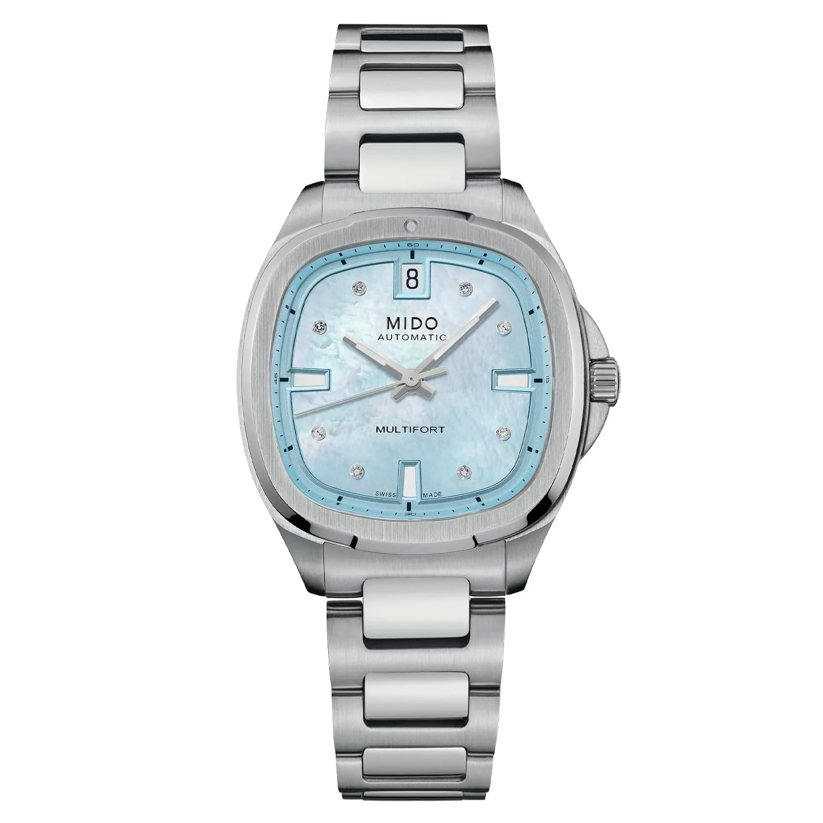 MIDO Multifort TV 35 - Swiss Automatic Watch for Men & Women - Blue Dial - 35mm Stainless Steel Case - main product image