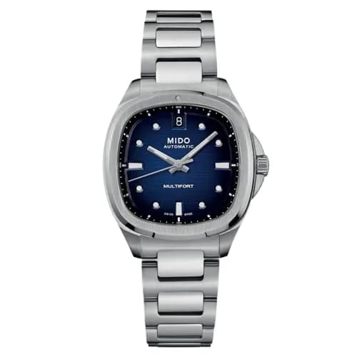 MIDO Multifort TV 35 - Swiss Automatic Watch for Women & Men - Blue Dial - 35mm Stainless Steel Case thumbnail 1