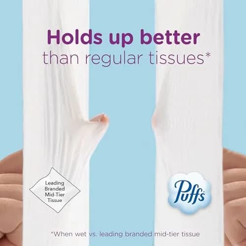 Puffs Ultra Soft Facial Tissues Mega Cube Boxes, 288 Tissues (72 per Box) | Gentle on Sensitive Skin thumbnail 4
