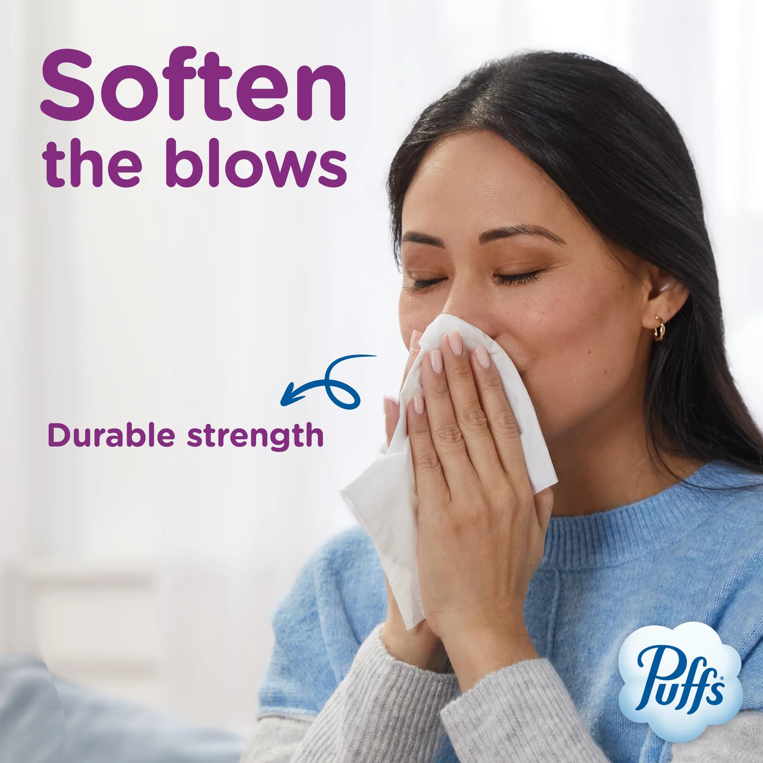 Puffs Ultra Soft Facial Tissues Mega Cube Boxes, 288 Tissues (72 per Box) | Gentle on Sensitive Skin - view 6