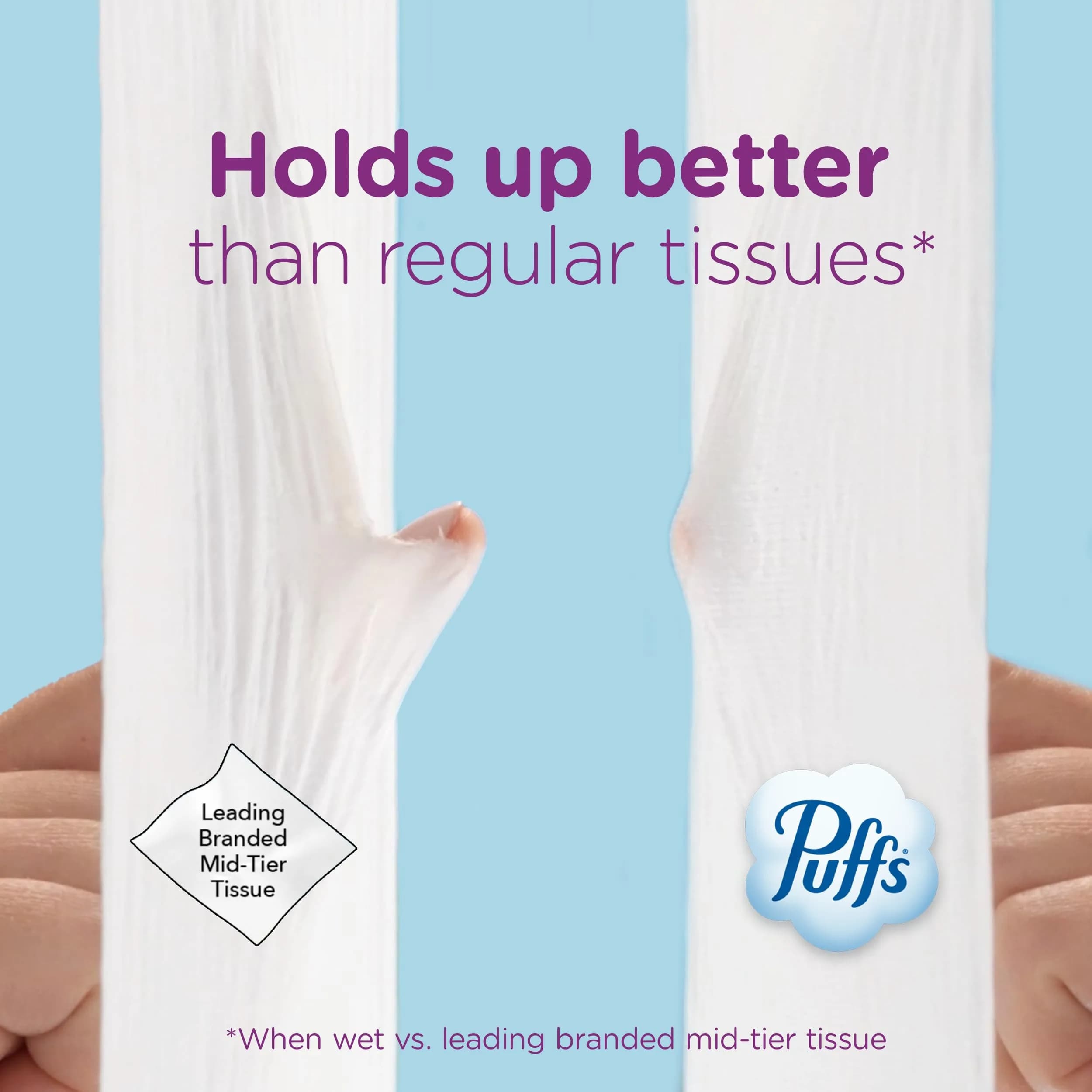 Puffs Ultra Soft Facial Tissues Mega Cube Boxes, 288 Tissues (72 per Box) | Gentle on Sensitive Skin - view 4