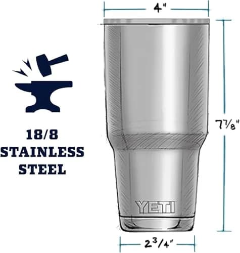 YETI Rambler 30 oz Tumbler Cape Taupe | Insulated Stainless Steel with MagSlider Lid thumbnail 2
