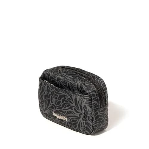 Baggallini Mini Cosmetic Pocket Midnight Blossom Floral Polyester Makeup Bag 8.6cm (3.4in) | Lightweight Travel Organizer thumbnail 5