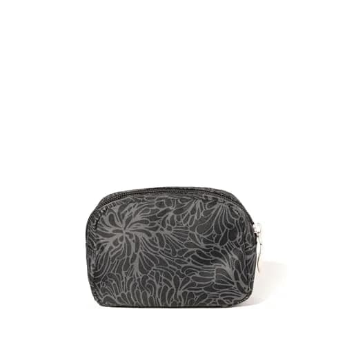 Baggallini Mini Cosmetic Pocket Midnight Blossom Floral Polyester Makeup Bag 8.6cm (3.4in) | Lightweight Travel Organizer thumbnail 6