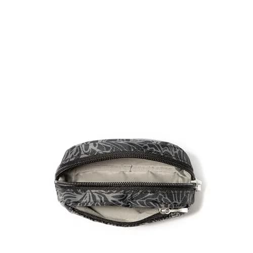 Baggallini Mini Cosmetic Pocket Midnight Blossom Floral Polyester Makeup Bag 8.6cm (3.4in) | Lightweight Travel Organizer thumbnail 8