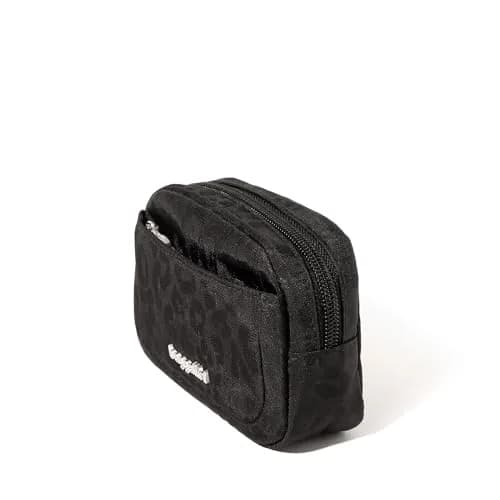 Baggallini Mini Cosmetic Pocket Black Cheetah Emboss 10cm (3.5in) x 15.6cm (4.9in) x 3.1cm (1.5in) | Lightweight Travel Makeup Organizer thumbnail 5