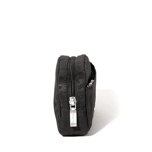 Baggallini Mini Cosmetic Pocket Black Cheetah Emboss 10cm (3.5in) x 15.6cm (4.9in) x 3.1cm (1.5in) | Lightweight Travel Makeup Organizer thumbnail 7