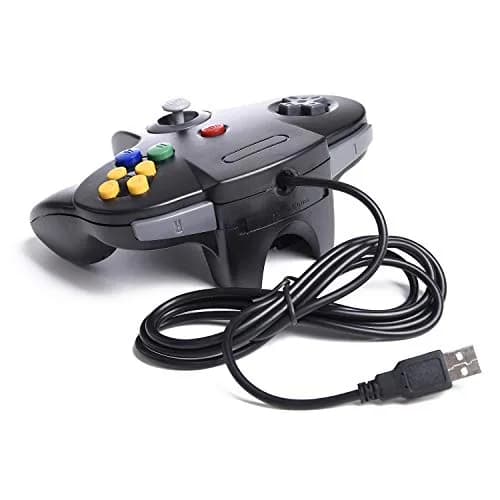 SAFFUN 2 Pack Classic N64 Controller Wired USB Gamepad for PC macOS | 1.8m Cable thumbnail 2