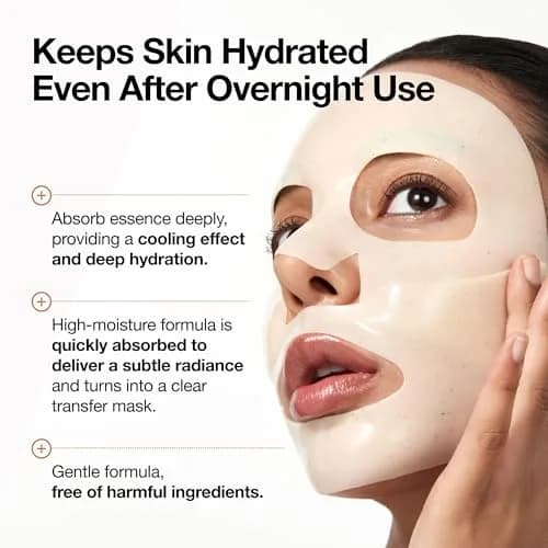 ANUA Rice 70 Glow Collagen Mask, 4 Pack | Hydrating Overnight Sheet Mask with Rice Water & Collagen thumbnail 4
