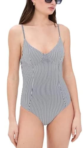 Onia Women's Chelsea ONE Piece in Deep Navy/White | Adjustable Straps & Underwire Support thumbnail 1