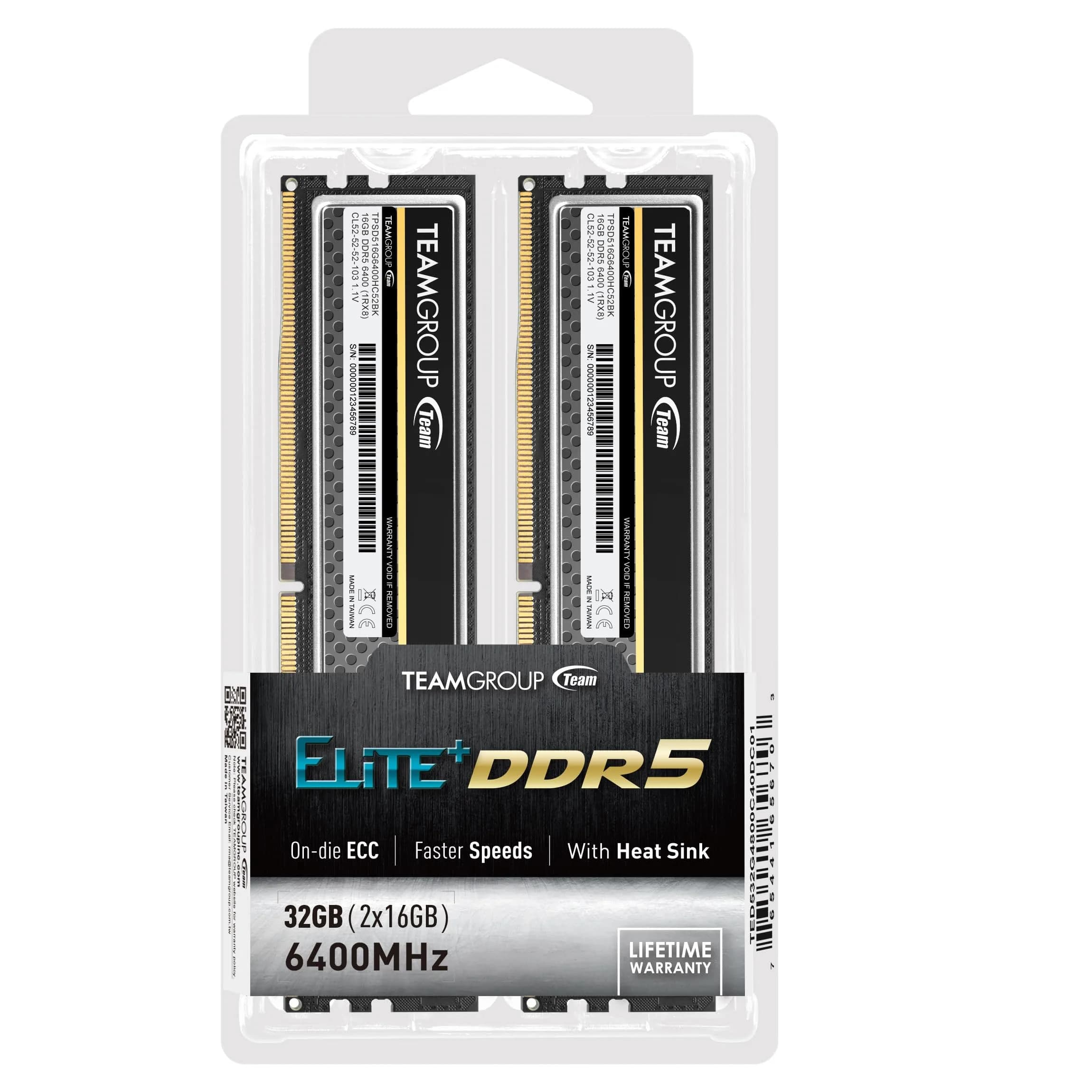 TEAMGROUP Elite Plus DDR5 32GB (2x16GB) 6400MHz 288-Pin Desktop Memory Module Ram | 1.1V Low Voltage for Power Reduction - view 8