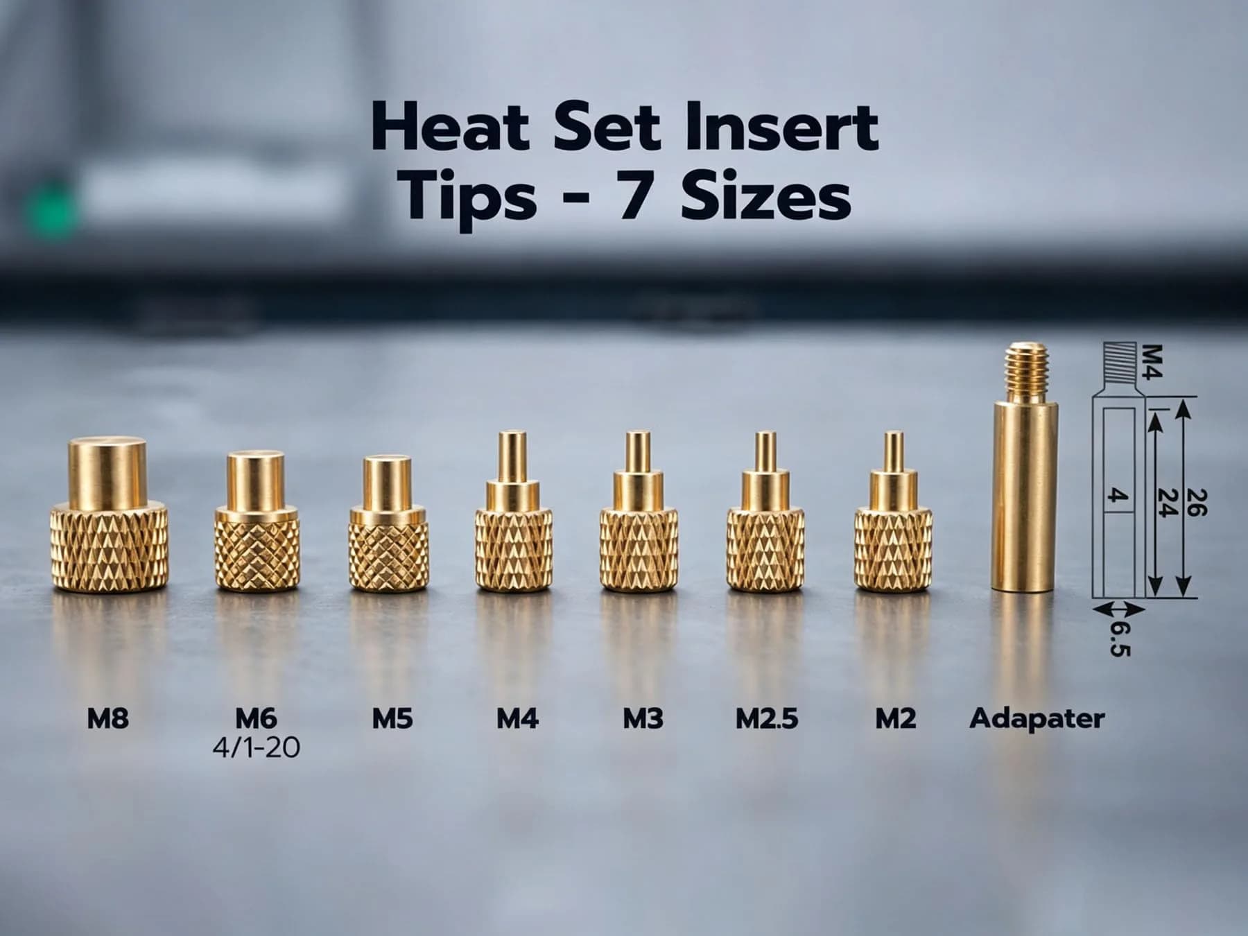 3DZWMAN Vertical Heat Set Insert Tool Press with 60W Soldering Iron & M2-M8 Tips | 210mm Insertion Height - view 4