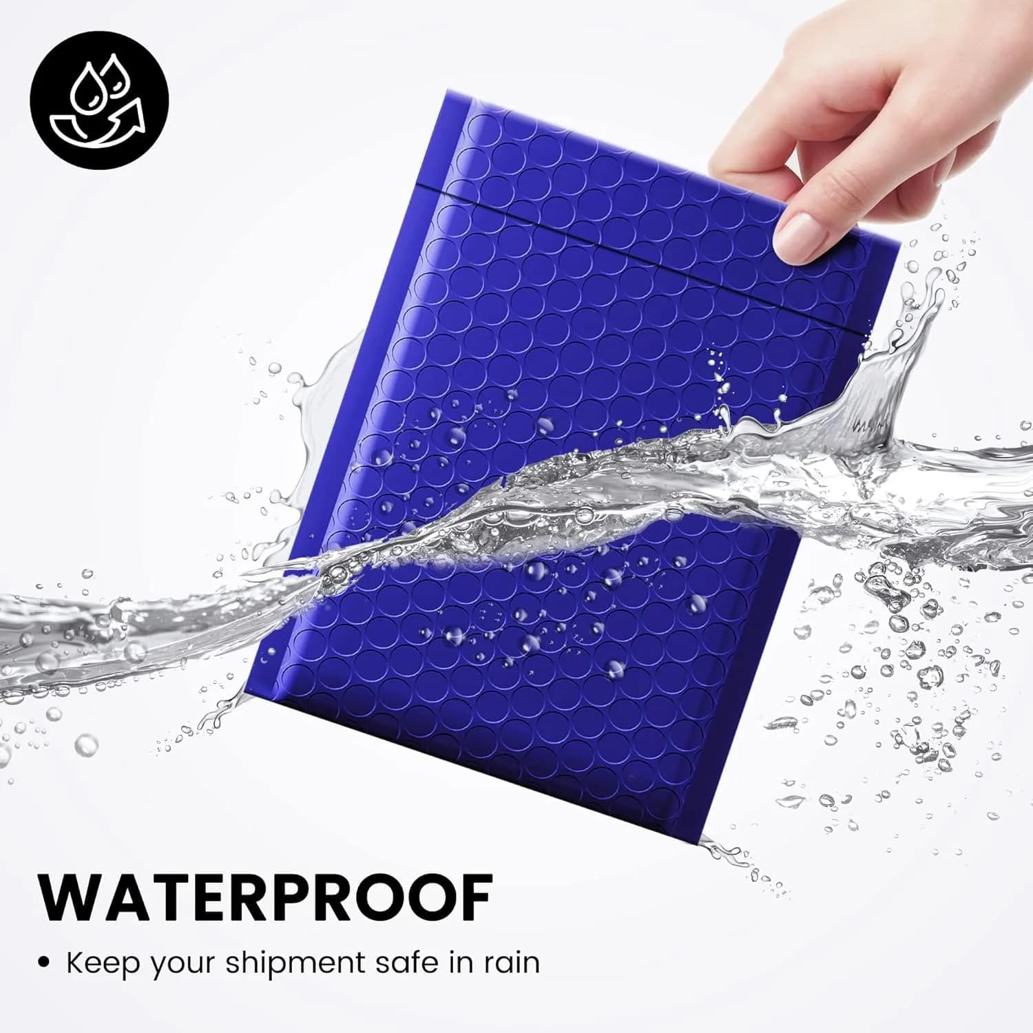 Fuxury Royal Blue Bubble Mailers 6x10 Inch (600 Pack) | Waterproof Padded Envelopes for Small Business - view 5
