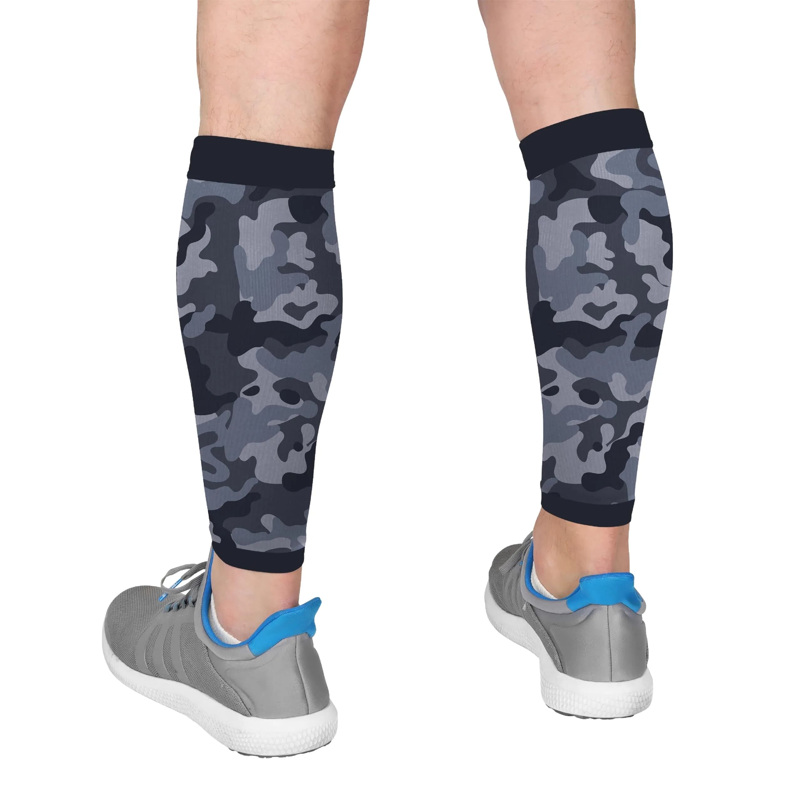 Run Forever Calf Compression Sleeve Small Camouflage (Grey) 20-30mmHg | FDA Approved Medical Grade Support - main product image