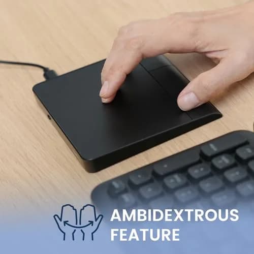 Perixx PERIPAD-506 Wired USB Touchpad – Slim Detachable Design for Desktop & Laptop – 5.31x4.57x0.55 Inches – Black thumbnail 5