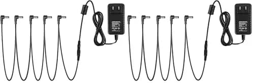 Donner DPA-1 9V DC 1A Power Supply Adapter with 5-Way Daisy Chain Cable, Pack of 2 | Powers Multiple Music Devices thumbnail 1