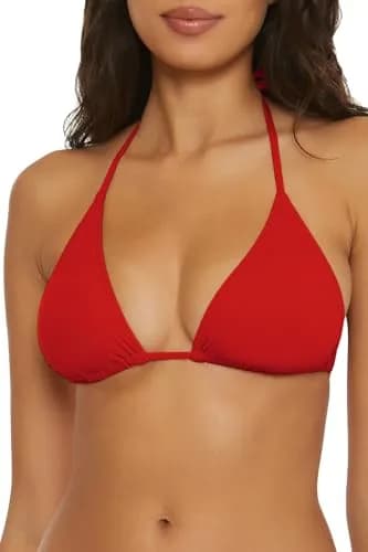 BCA by Rebecca Virtue Women's Kira Multiway Triangle Bikini Top, Ruby | Adjustable, Tie Back, Supportive Fit thumbnail 1