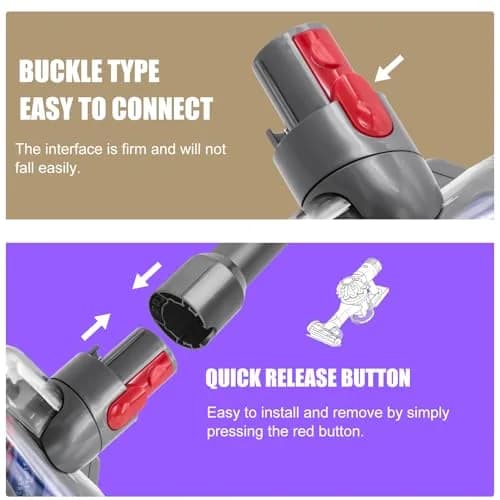 Vanclearidea Mini Motorized Tool Brush Head for Dyson V7-V15 Vacuums | 30W Powerful Suction, Anti-Tangle Pet Hair Attachment thumbnail 5