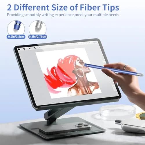 YITIAOXIAOYU 5 Pack Stylus Pen for Touchscreen, Dual Ended Fiber Tip | Precise, Durable & Compatible with iPad, Samsung, Pixel thumbnail 3