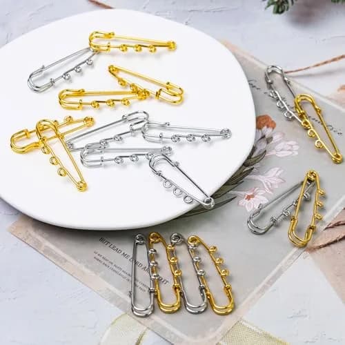 Koceci Heavy Duty Safety Pins 50PCS | Durable Metal Brooch Pins with Loops for Crafts & Clothing thumbnail 6