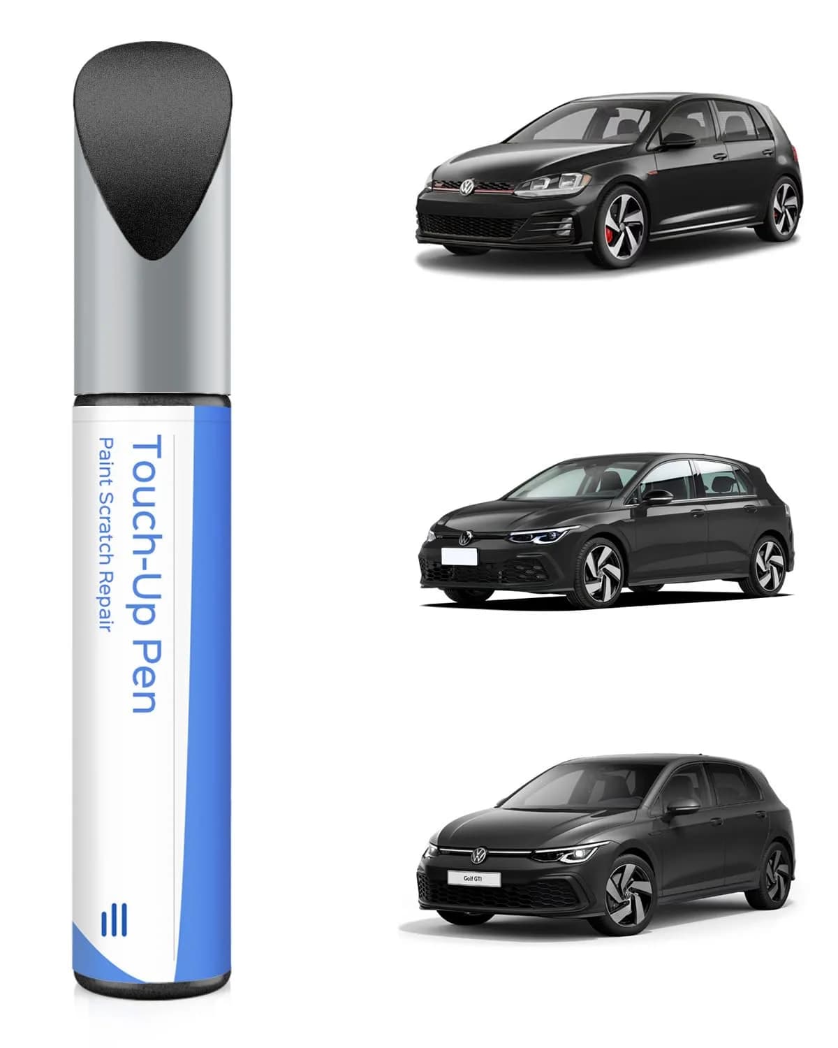 PARTS4EV LA9W/1K Carbon Steel Pearl Touch Up Paint 12ml (0.41 Fl Oz) | Volkswagen Exact Match for Chips and Nicks - main product image