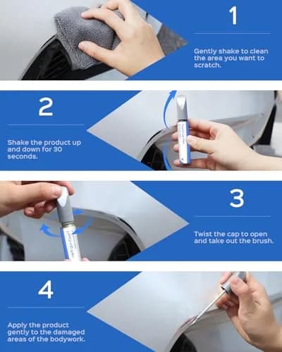 PARTS4EV LA9W/1K Carbon Steel Pearl Touch Up Paint 12ml (0.41 Fl Oz) | Volkswagen Exact Match for Chips and Nicks thumbnail 5