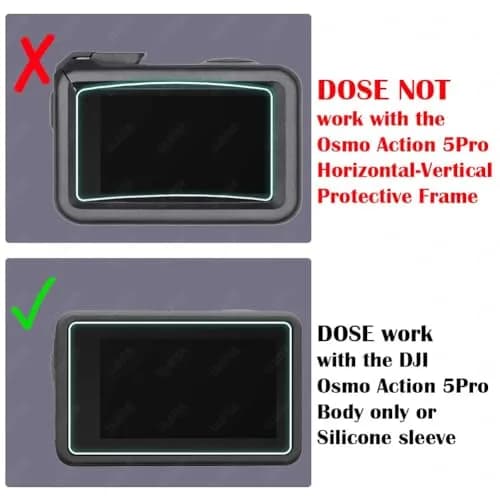 ULBTER Screen Protector for DJI OSMO Action 5 Pro + Lens Cap Cover | 9H Tempered Glass, Bubble-Free, HD Clarity thumbnail 2