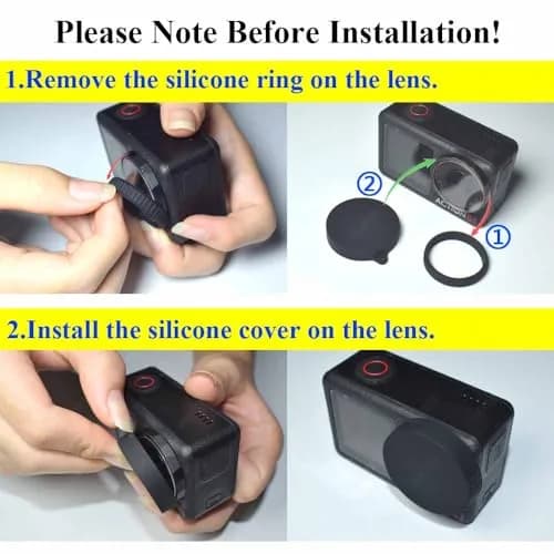 ULBTER Screen Protector for DJI OSMO Action 5 Pro + Lens Cap Cover | 9H Tempered Glass, Bubble-Free, HD Clarity thumbnail 3