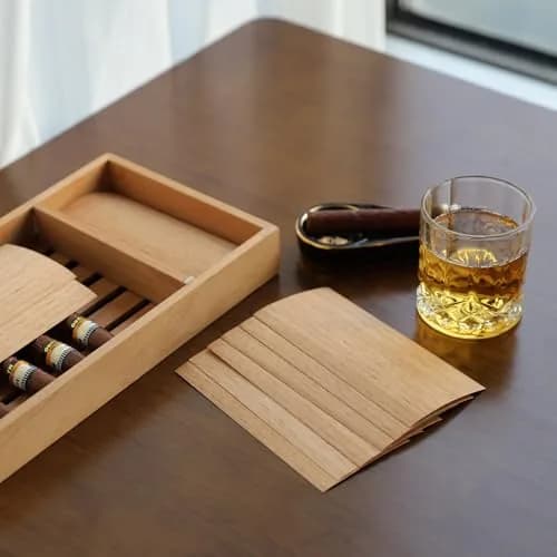 Woho Spanish Cedar Sheets for Humidors, 36 Count (6.25" x 3" x 0.02") | Natural Wood Veneer for Cigar Storage and Aging thumbnail 8