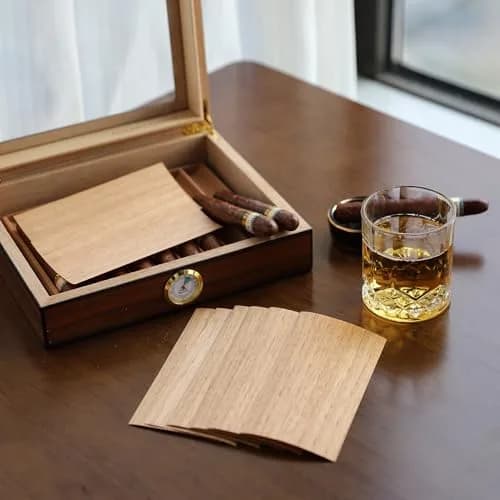 Woho Spanish Cedar Sheets for Humidors, 36 Count (6.25" x 3" x 0.02") | Natural Wood Veneer for Cigar Storage and Aging thumbnail 2
