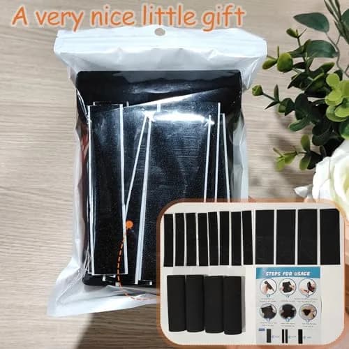 AKLVBL Black 4 Pcs Universal Handle Grips 10.9cm (4.3 Inch) | NBR Rubber Foam Comfort Grip for Gym, Bike, Tools thumbnail 2